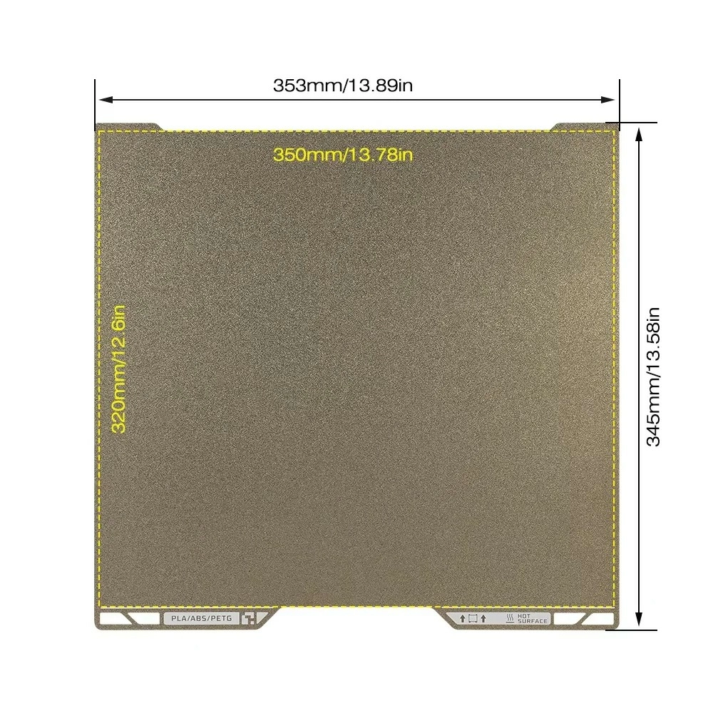 Двухсторонняя PEI платформа 350-320мм-Textured-2-Bambu-Lab H2D