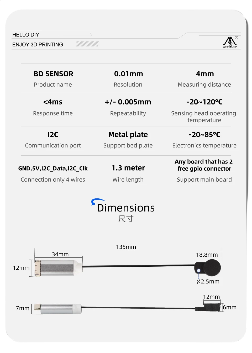 Mellow_BD_SENSOR_Kit_For_Marlin _Klipper_DIY_3D_Printer_Z_Auto_Leveling_Kits_6