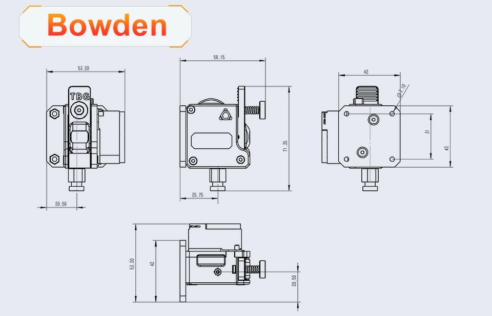 Экструдер TBG-lite Trianglelab (MOONS motor)-4