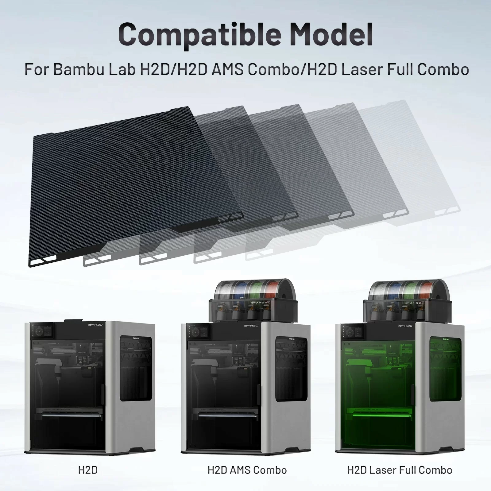 Стальная пластина с двухсторонним покрытием PEI-PEO Bambu-LabH2D