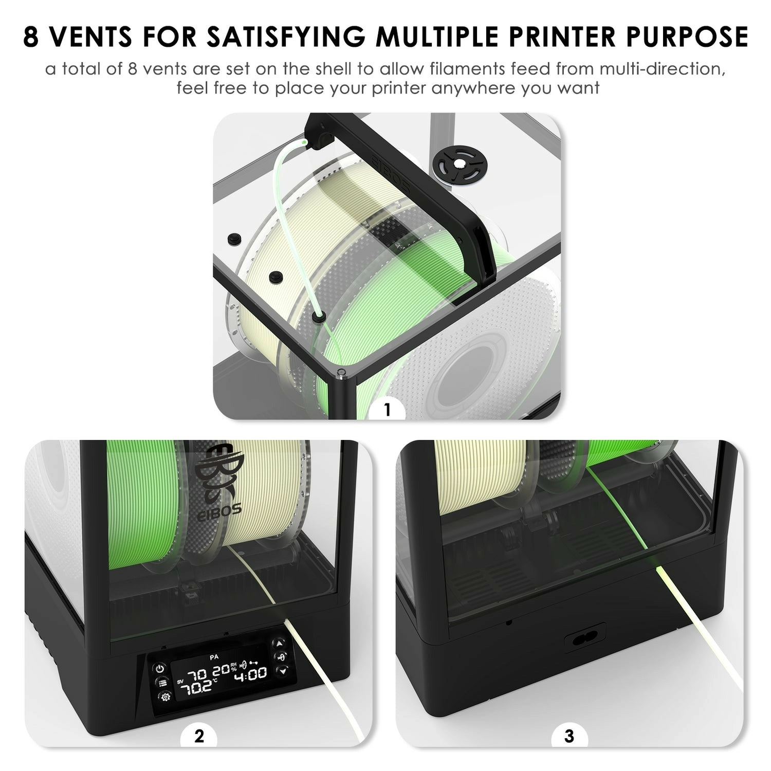 Sushilka dlya 2-uh katushek plastika EIBOS Polyphemus 3