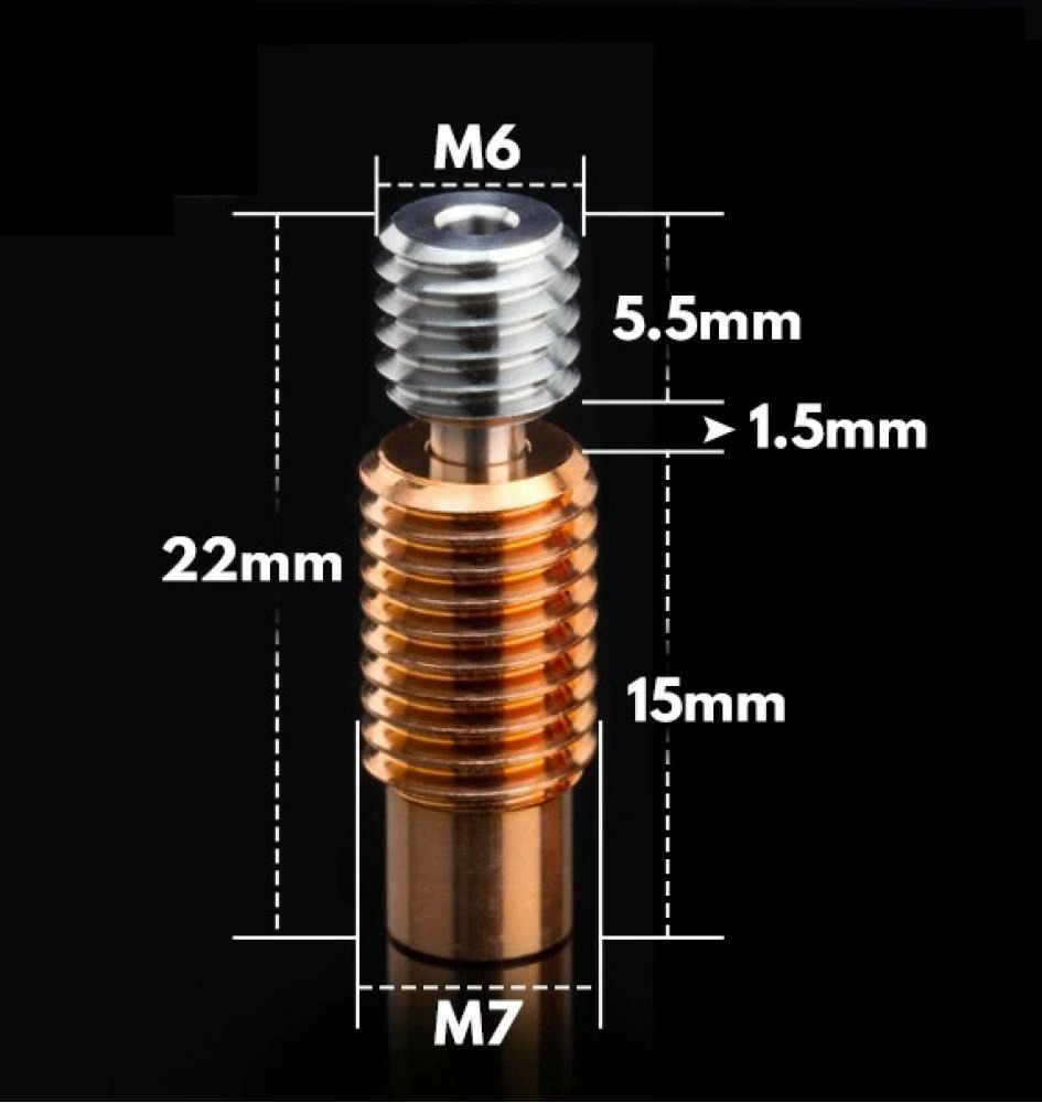 Термобарьер V6 Bi-Metal титан-медь Trianglelab-2