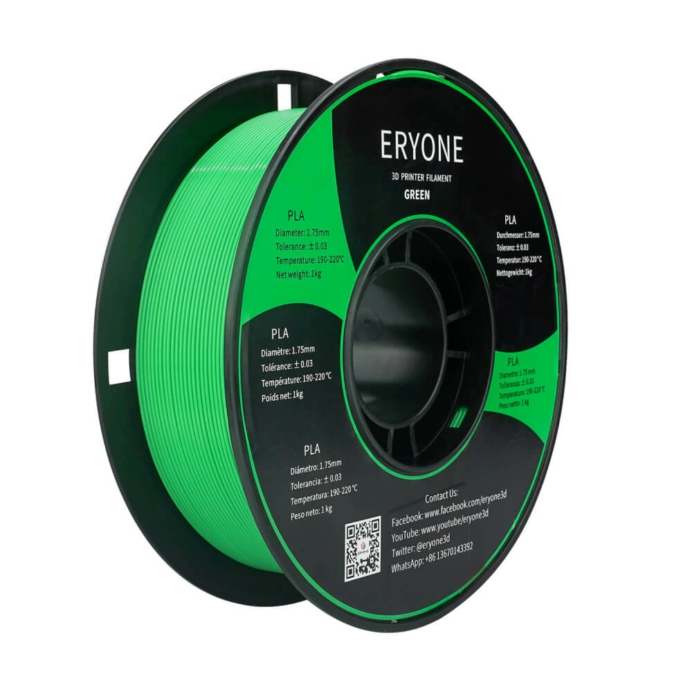 PLA plastic 1.75mm ERYONE green 1 kg 0