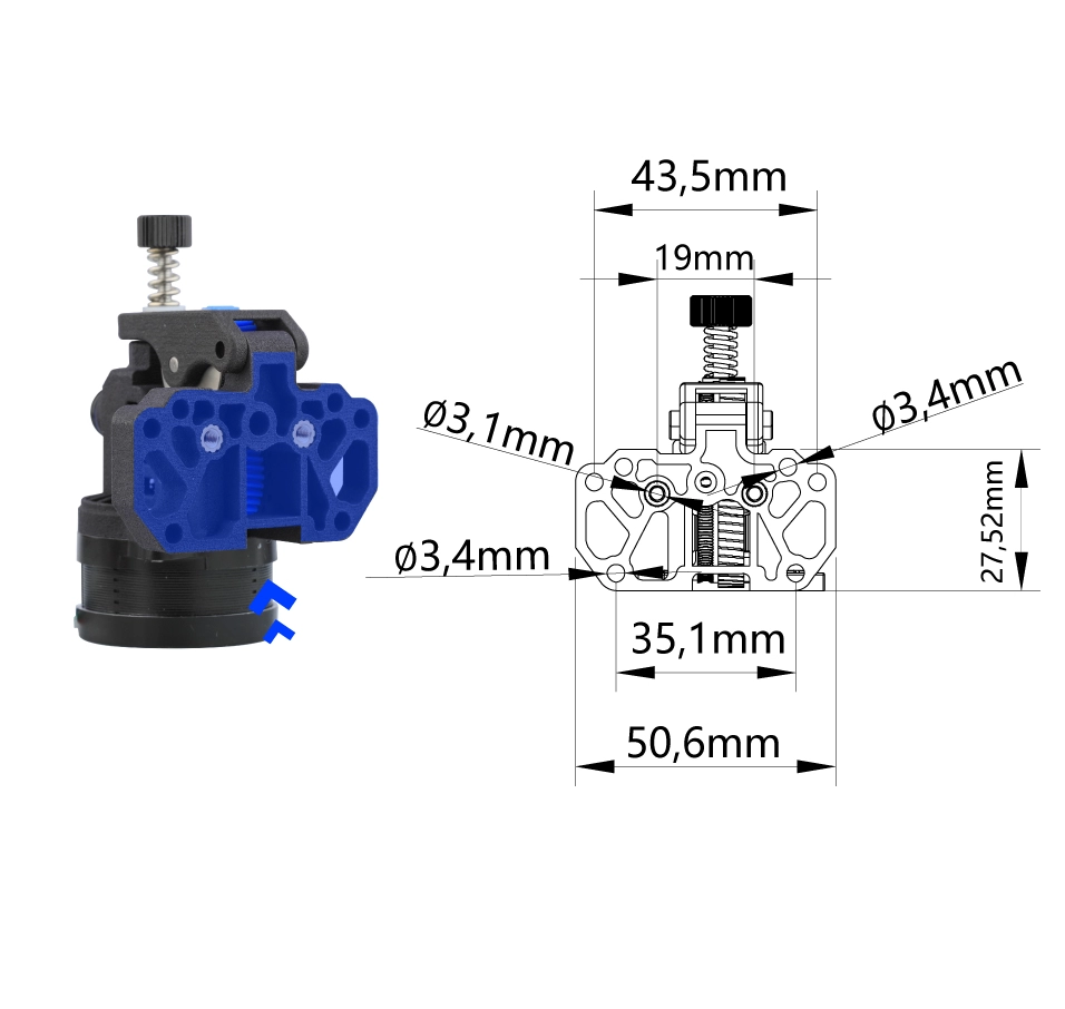 CHervyachnyj ekstruder Mellow NF Cannon V1.2 6