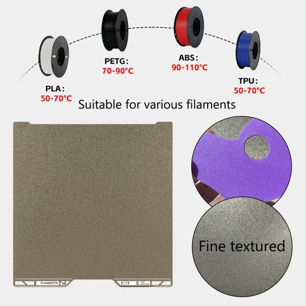 Двухсторонняя PEI-платформа 350-320мм-Textured-2-Bambu Lab H2D Двухсторонняя PEI-платформа 350-320мм-Textured-2-Bambu Lab H2D