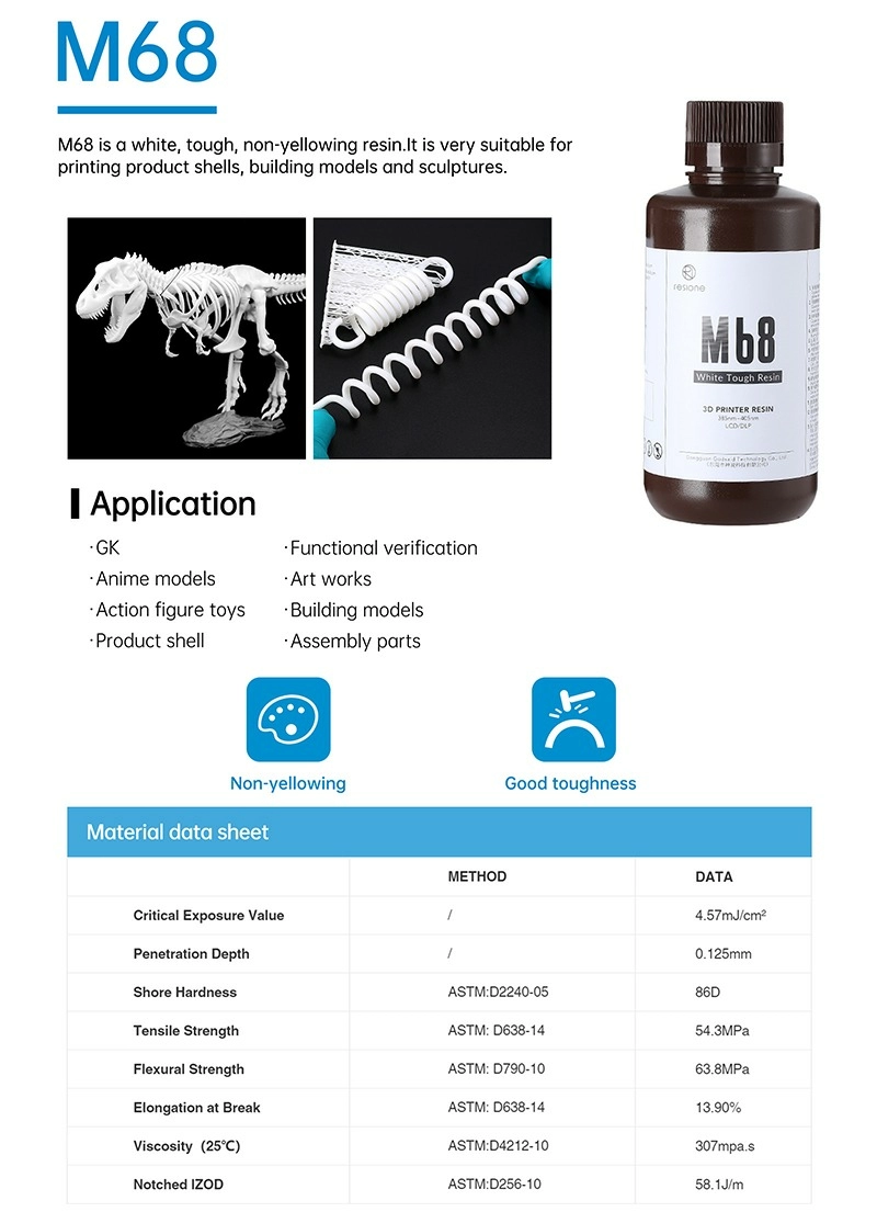 Фотополимерная смола Resione M68 1 кг, черная-2