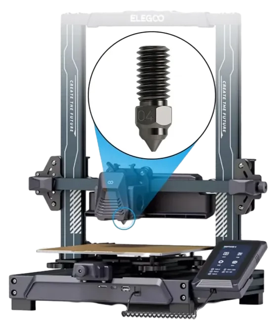 Kingroon_Nozzle_for_Elegoo_Neptune_4_3D_Printer_Hardened_Steel_2