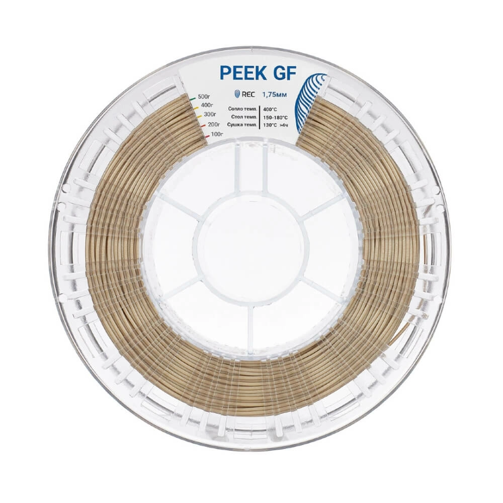 PEEK CF пластик 1,75 REC натуральный 0,5 кг