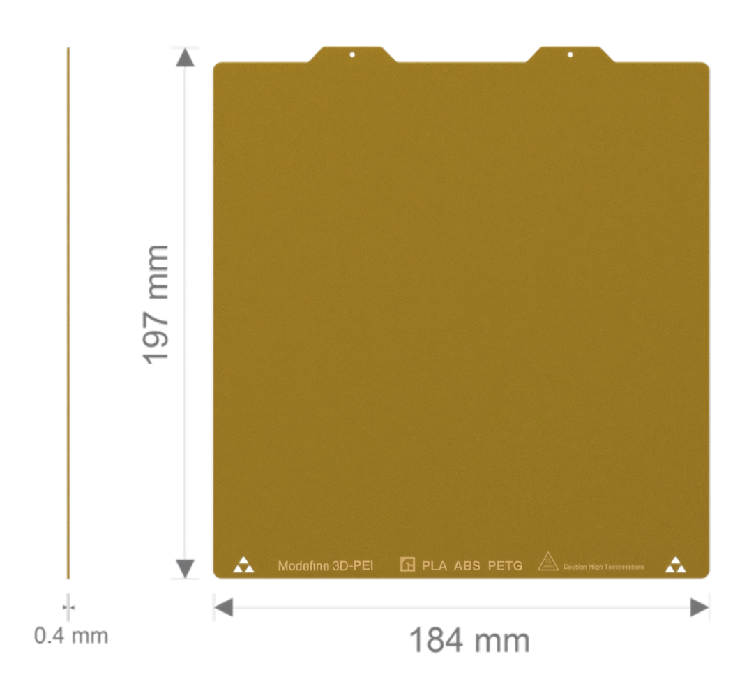 PEI_Modefine3D_Platform_for_Bambu_Lab_A1_X1_P1_3D_Printer_Gold_2