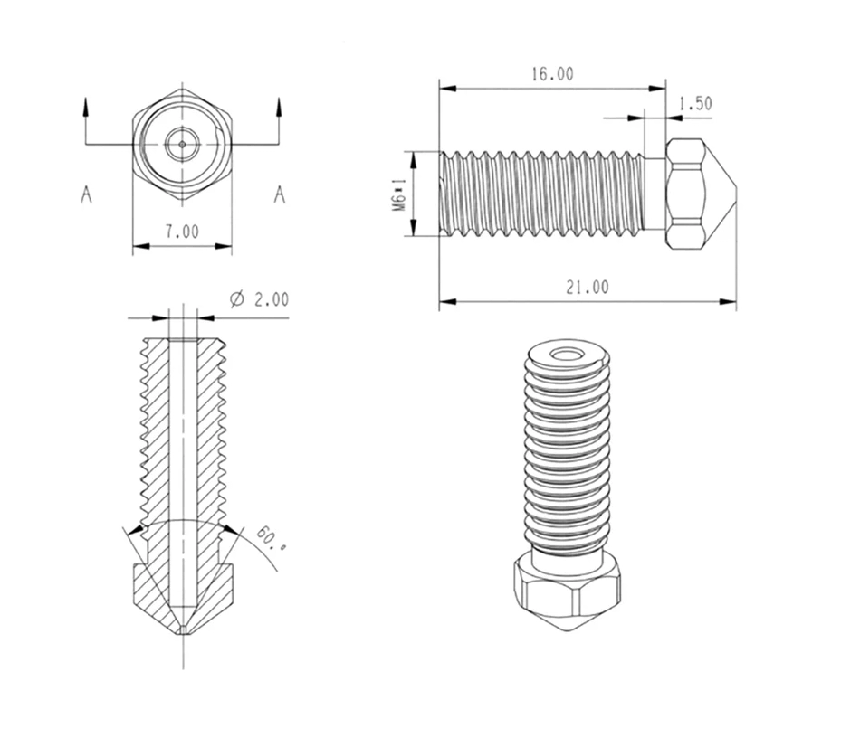 Soplo-latunnoe-E3D-V6-T-Volcano-Kingroon-razmery