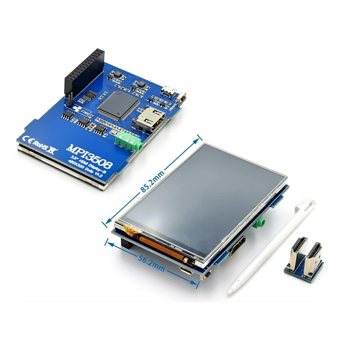 TFT LCD MPI3508 HDMI Display-B-Dots v1.2 480×320 - 3.5