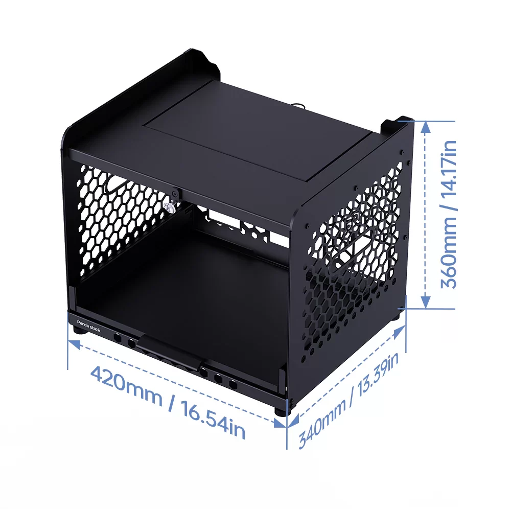 BIQU Panda Stack Aluminum Alloy Multi-Layer Rack with Dual AMS and ViViD Setup for Bambu Lab A1A1 mini 7