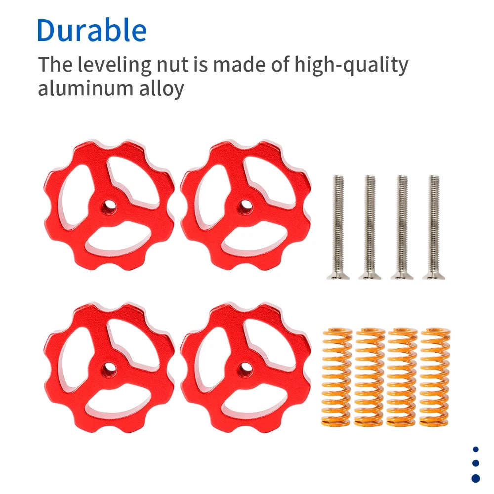 Platform_Screw_for_3D_Printer_KINGROON_M4_Red_Metal_6