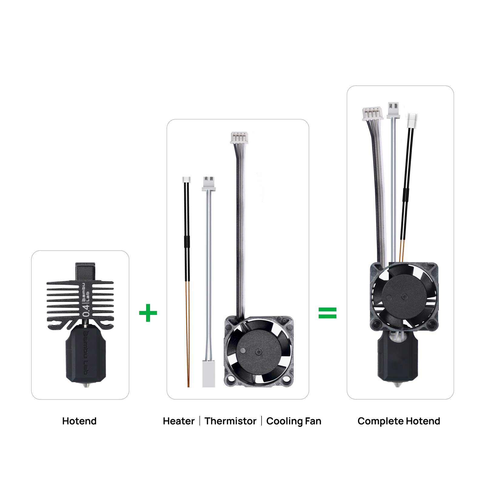 Оригинальный хотэнд в сборе с соплом из закалённой стали Bambu Lab X1 Series