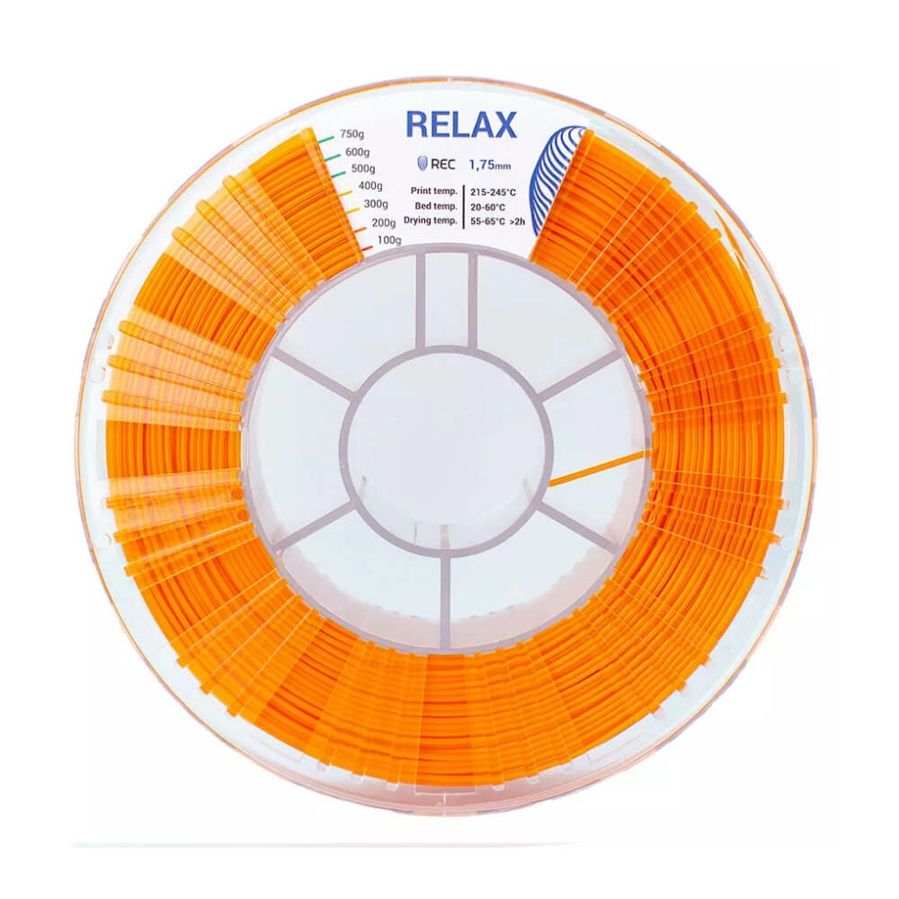 RELAX пластик 1,75 REC оранжевый 0,75 кг RELAX пластик 1,75 REC оранжевый 0,75 кг