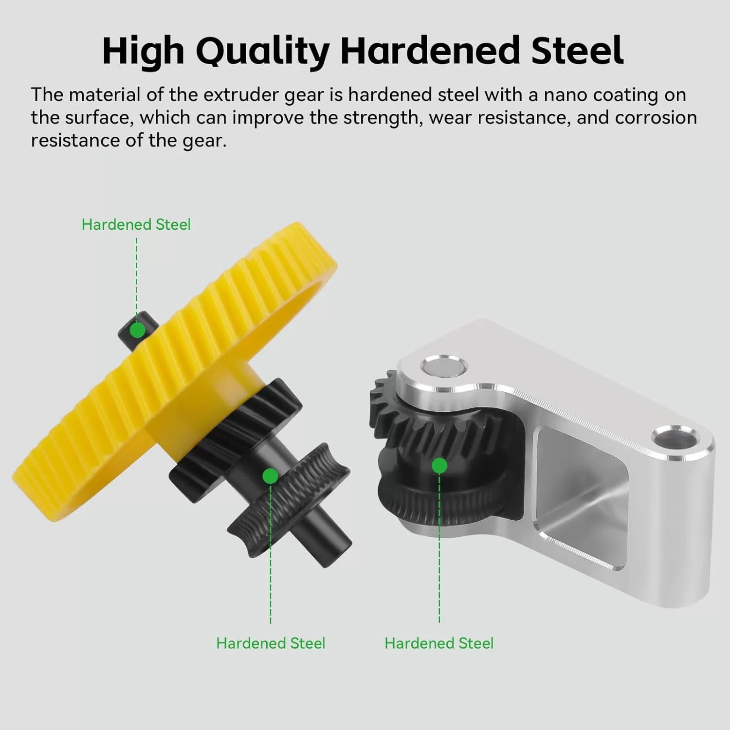 Upgrade P1S Hardened Steel Assembly Filament Drive Extruder 3