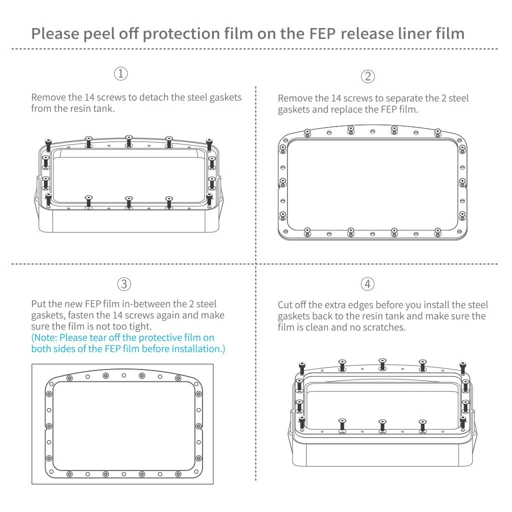 PFA Film for Mars 4 DLP 5 Pcs