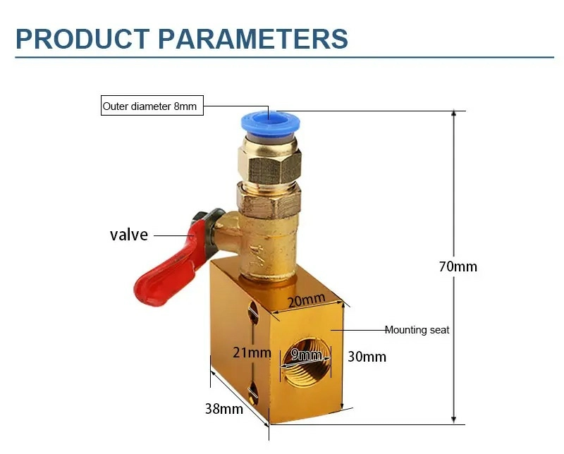 Трубка подачи СОЖ с основанием+кран, 1 выход-5