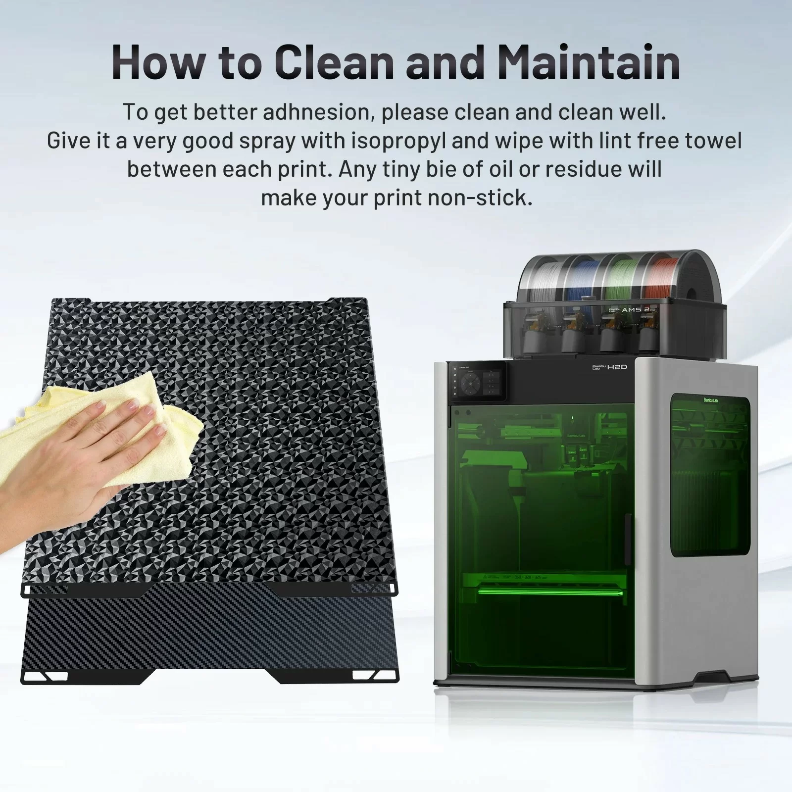 Стальная пластина с двухсторонним покрытием-PEI-PEO Bambu Lab H2D