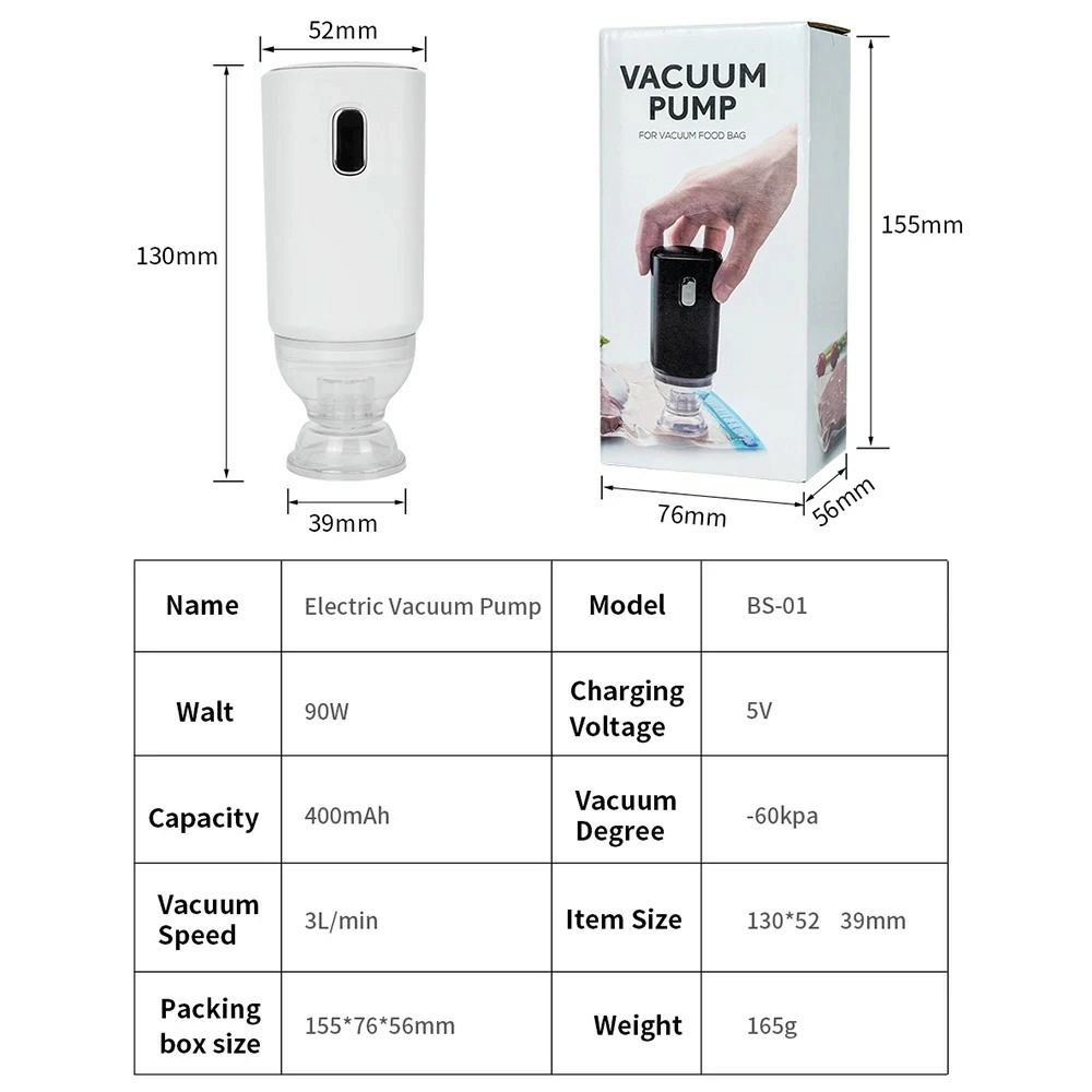 Mnogorazovye vakuumnye pakety 10 sht + kompressionnyj nasos 6