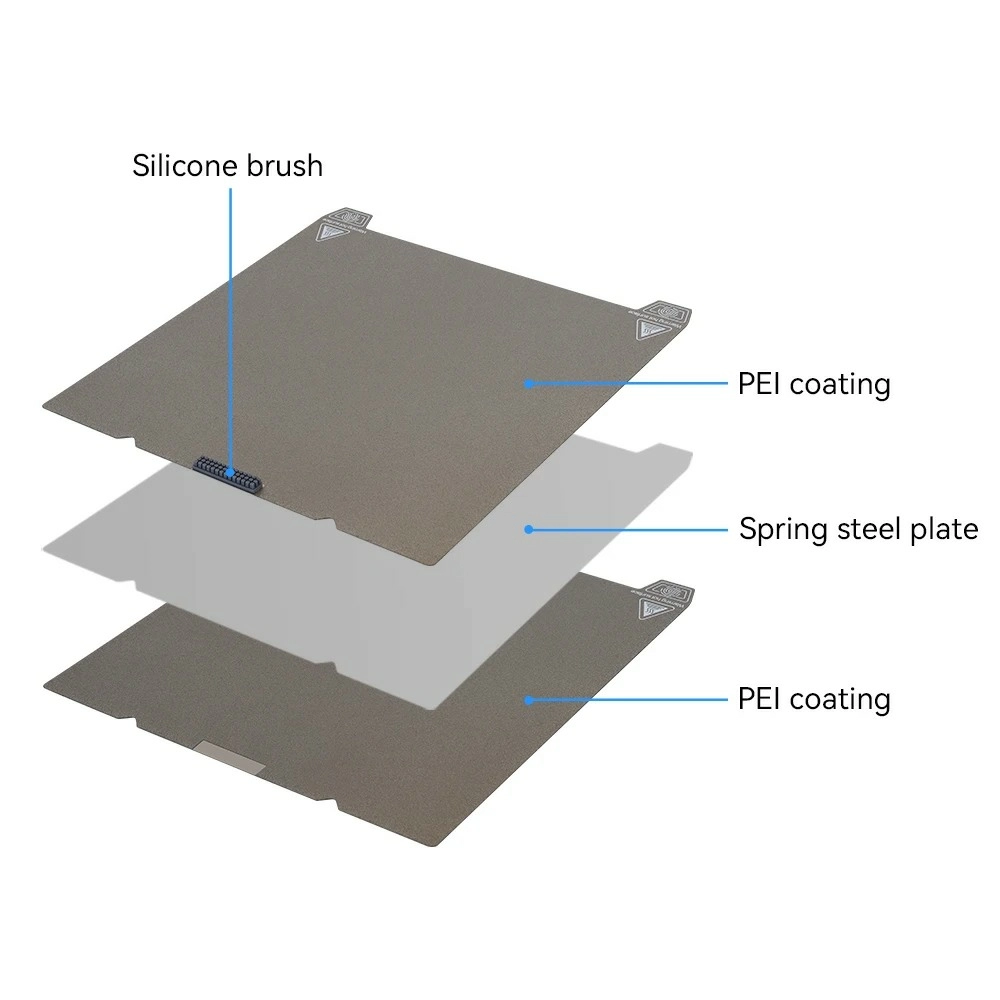 PEI-двухсторонний для Creality K1C-K1 с силиконовым очистителем сопла