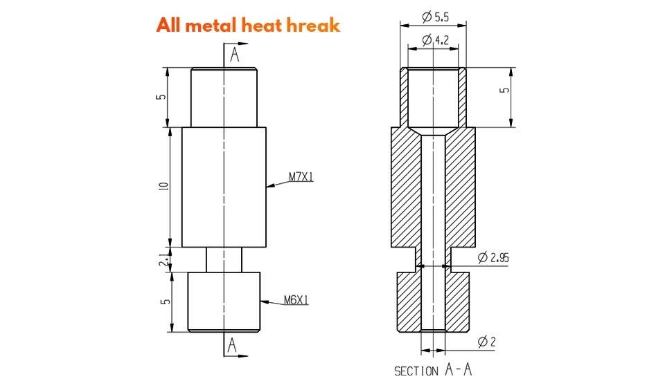 Термобарьер V6 цельнометаллический Trianglelab