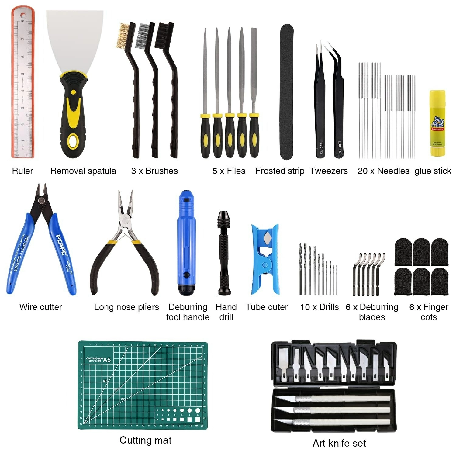 Nabor instrumentov-76-predmetov-dlya postobrabotki modelej dlya 3D printera Nabor instrumentov-76-predmetov-dlya postobrabotki modelej dlya 3D printera