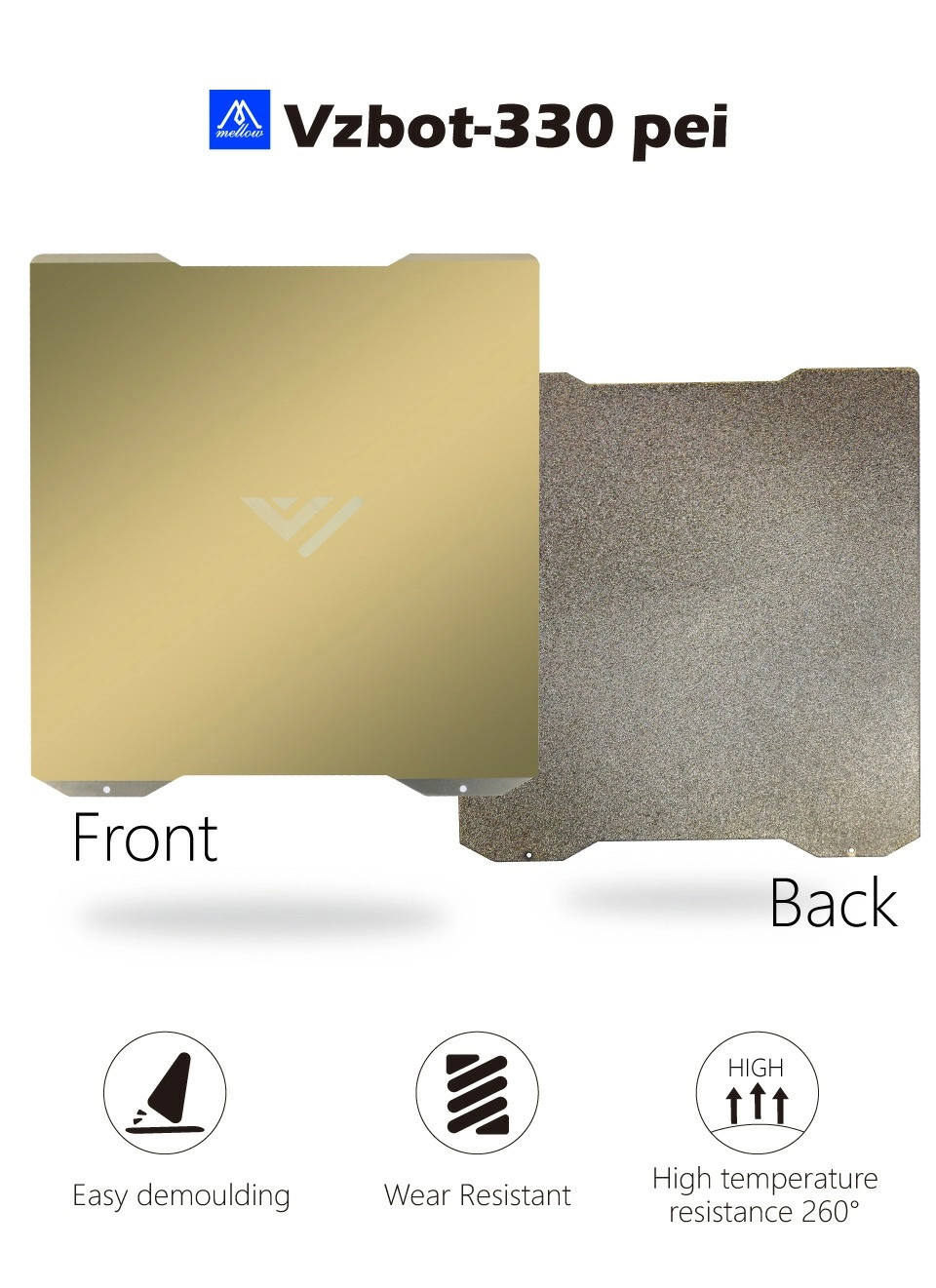 PEI коврик 330x330 мм VzBot-2