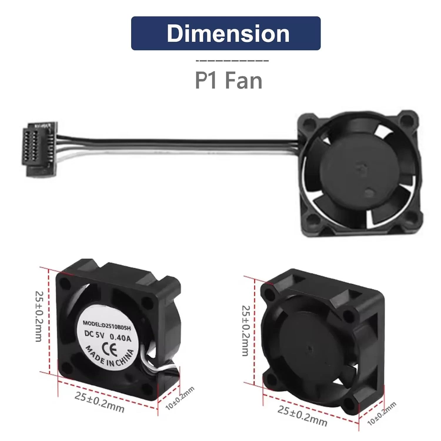 Cooling fan for Bambu Lab for P1 Series 4 Cooling fan for Bambu Lab for P1 Series 4