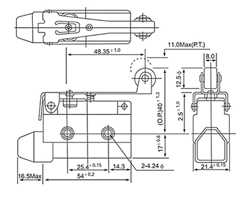 Mekhanicheskij koncevoj vyklyuchatel' s rolikom AZ7121 5