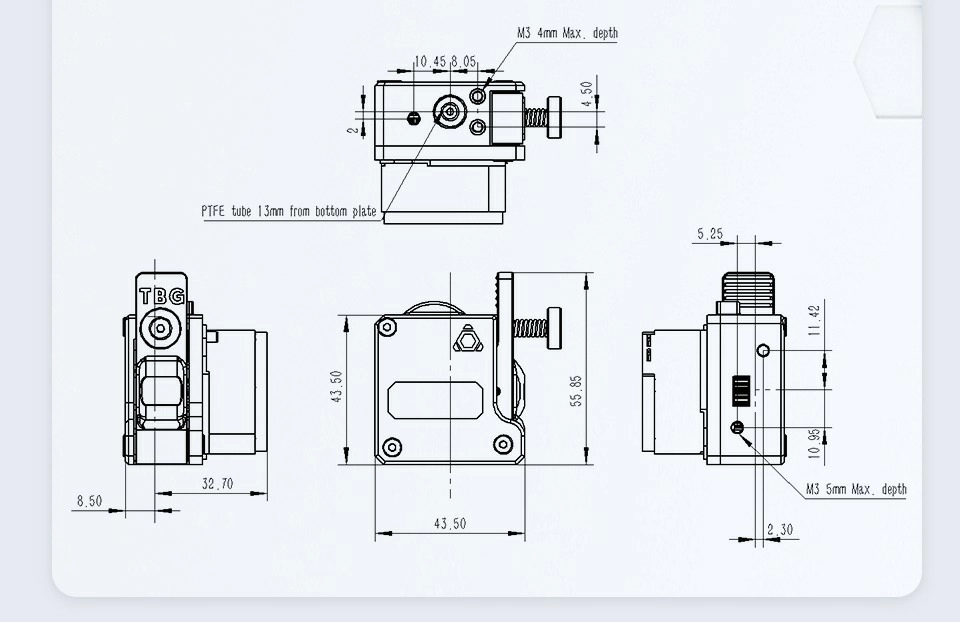 Экструдер TBG-lite Trianglelab (MOONS motor)-3