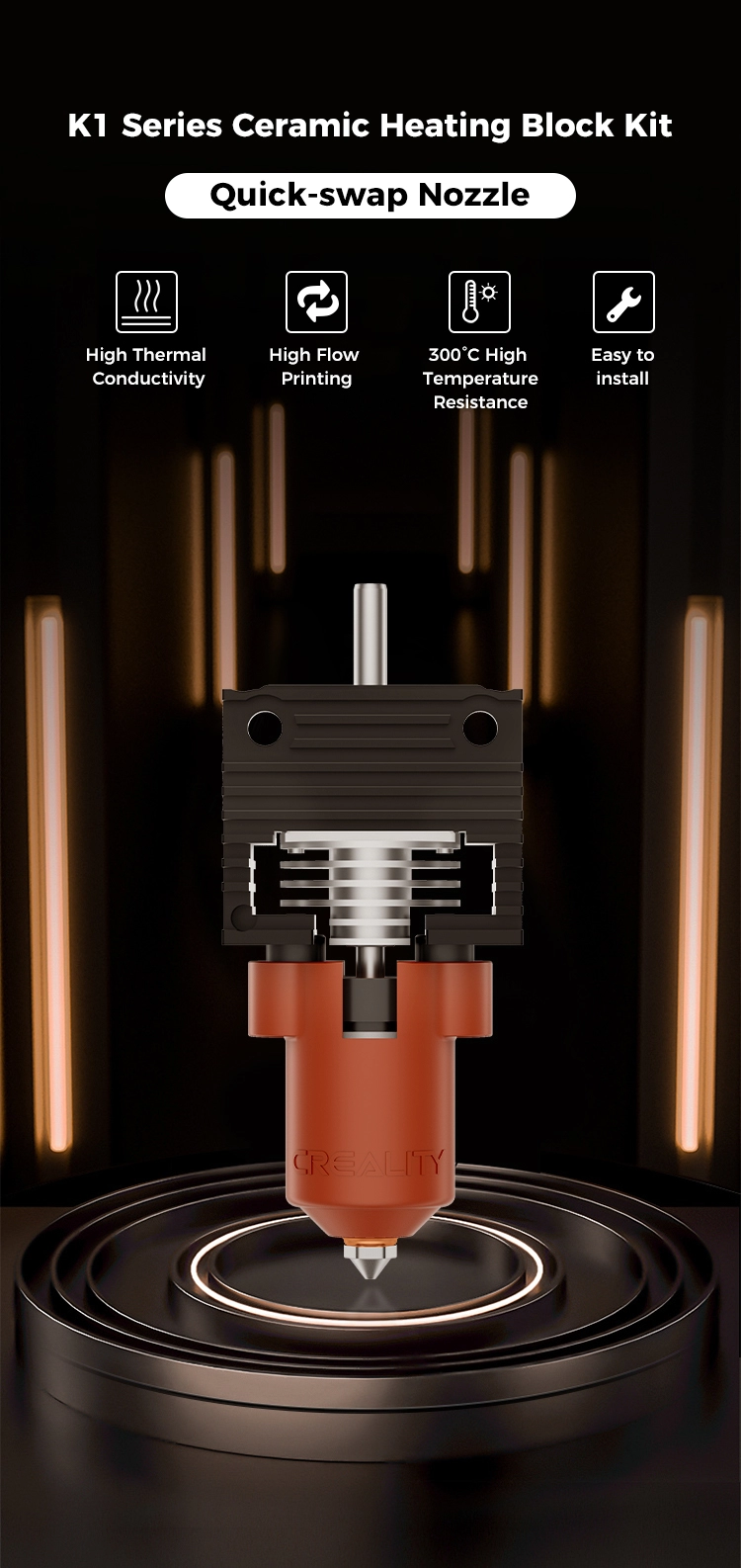 K1 Series Ceramic Heating Block Kit New Version-5