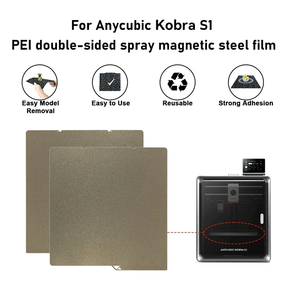 PEI двухсторонняя платформа для печати на Anycubic-Kobra-S1