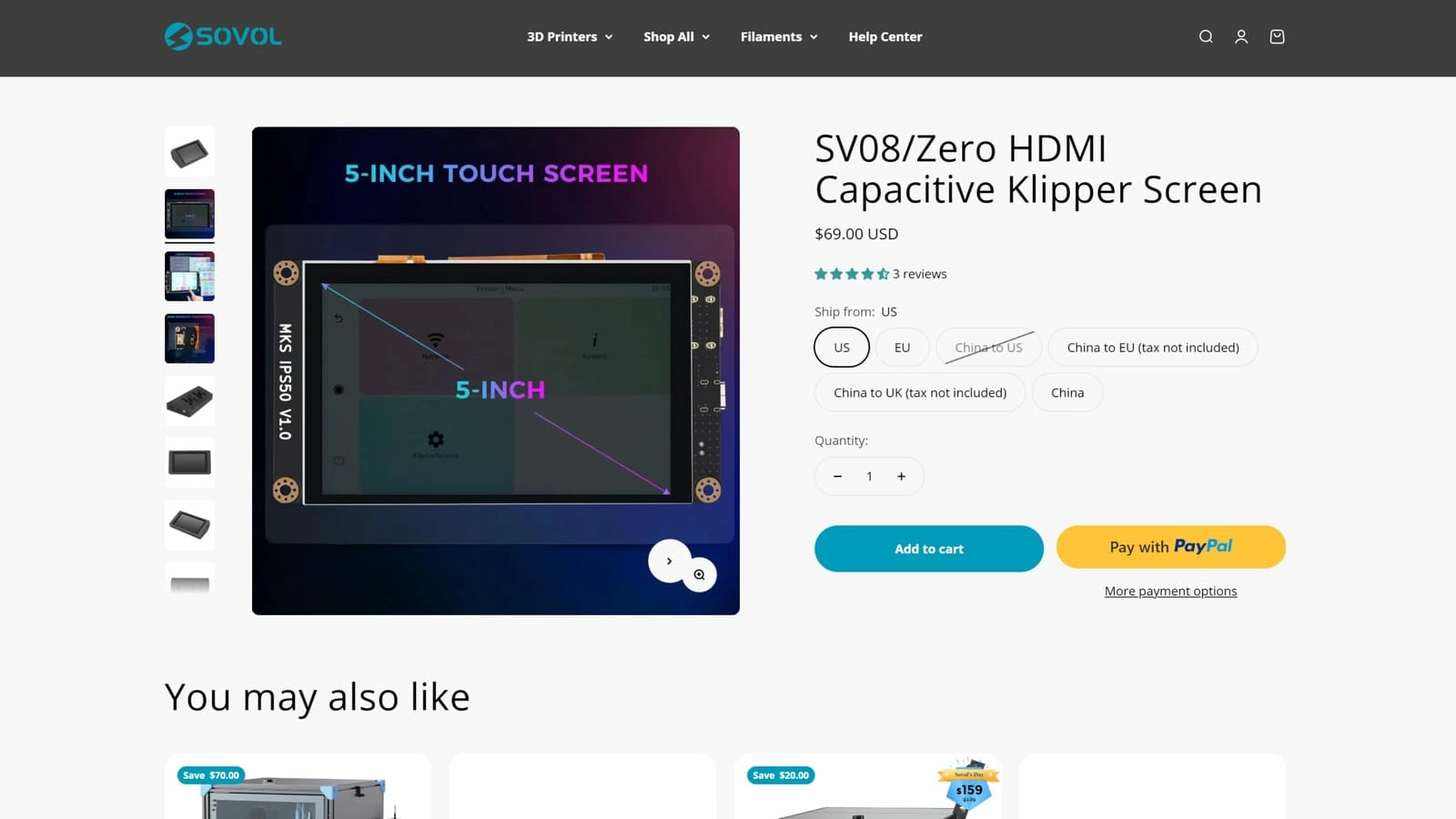 Интерфейс KlipperScreen для SV08