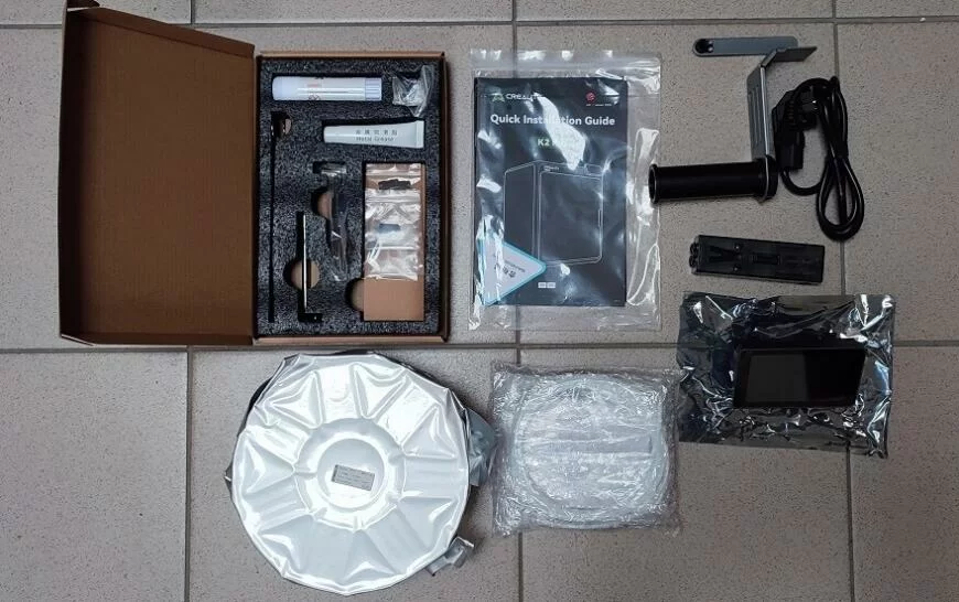Комплект поставки Creality K2 Pro Комплект поставки Creality K2 Pro