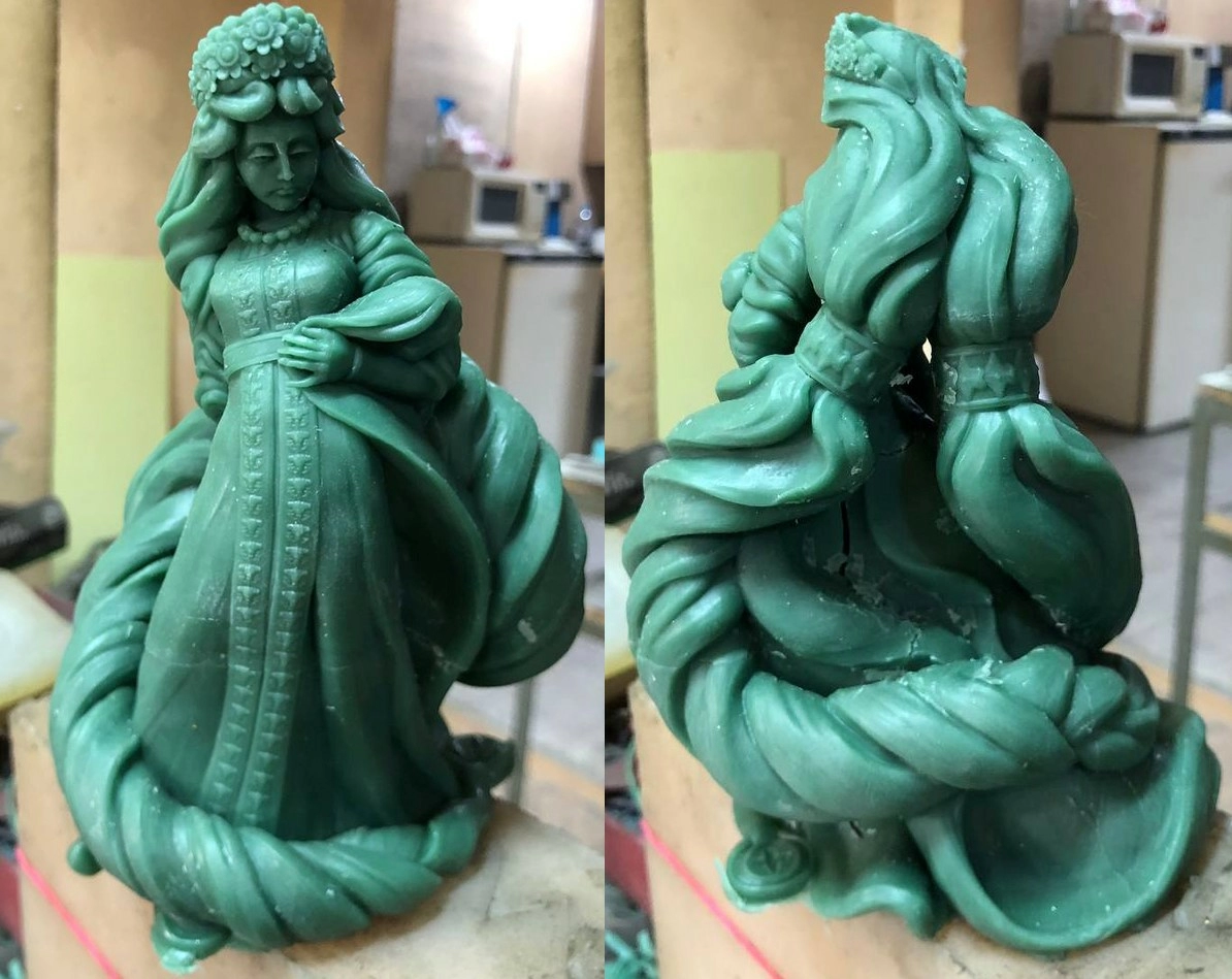 Восковая модель 3D скульптуры Права