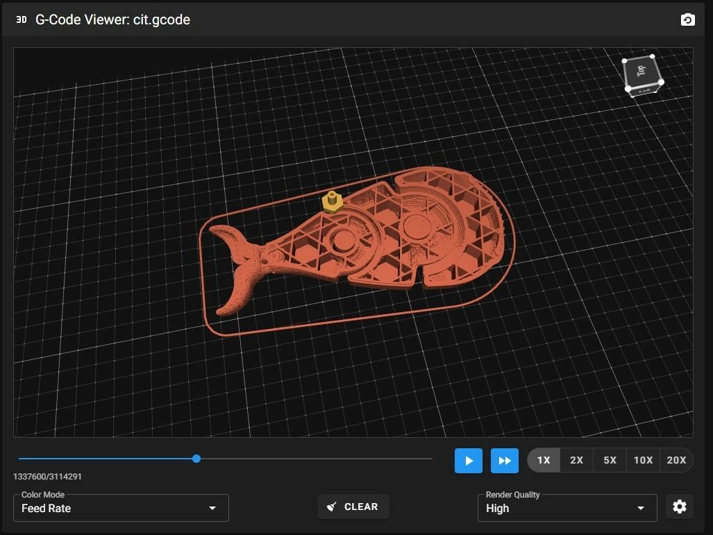 Послойный просмотр модели в 3D-виде