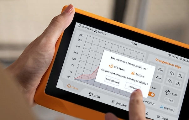 Дисплей принтера Orange Storm Giga