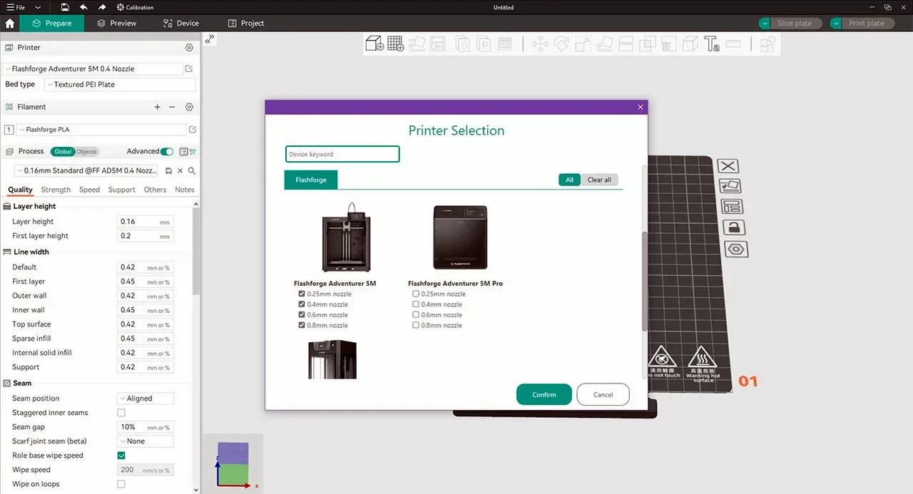 Слайсер FlashForge Creator 5