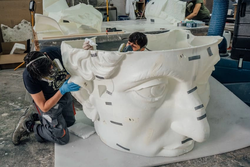 Подготовка к формованию с помощью 3D-печатной головы