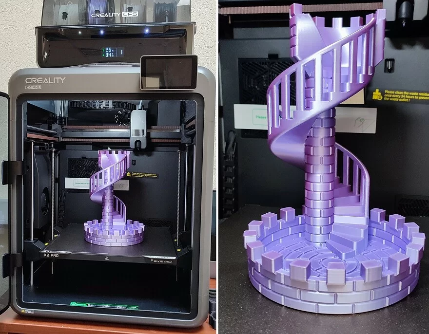 Печать сложной модели Creality K2 Pro Печать сложной модели Creality K2 Pro