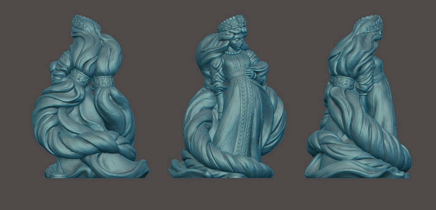 Разработаная 3D модель городской скульптуры