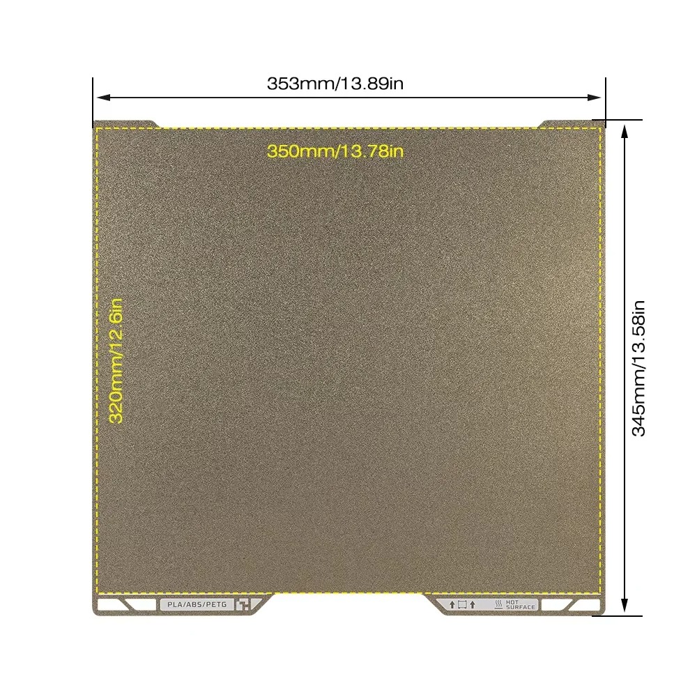 Двухсторонняя PEI платформа 350-320мм-Textured-2-Bambu-Lab H2D