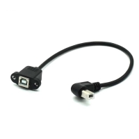 Угловой кабель USB 2.0 тип B (папа-мама) 50 см