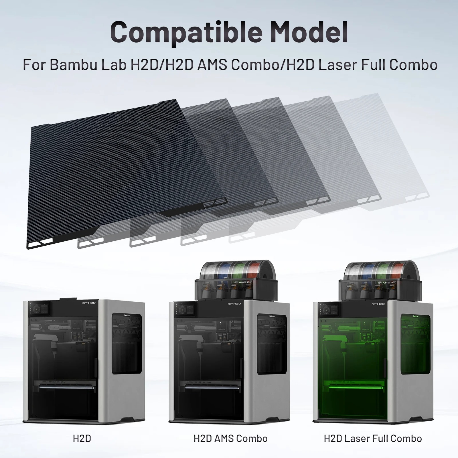 Стальная пластина с двухсторонним покрытием PEI-PEO Bambu-LabH2D