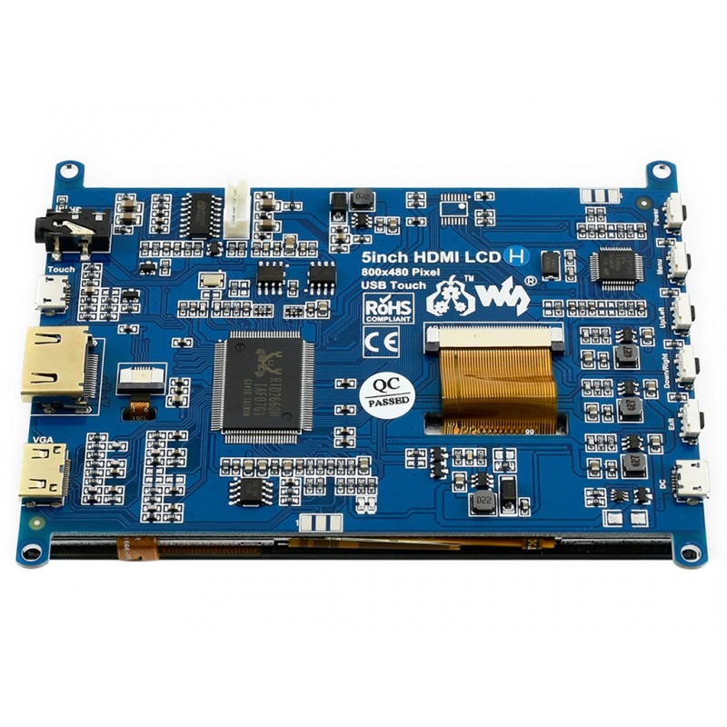 Сенсорный емкостной TFT LCD (H)-дисплей Raspberry Pi Waveshare, HDMI/VGA, 800x480 / 5”