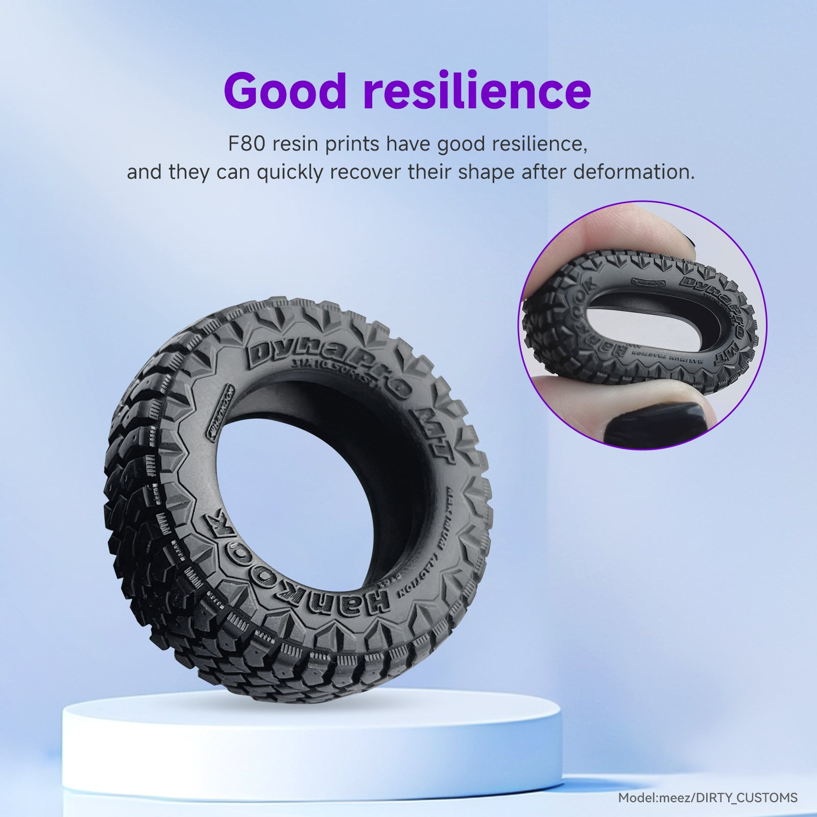 Фотополимерная смола Resione F80 Elastic 1 л, черная