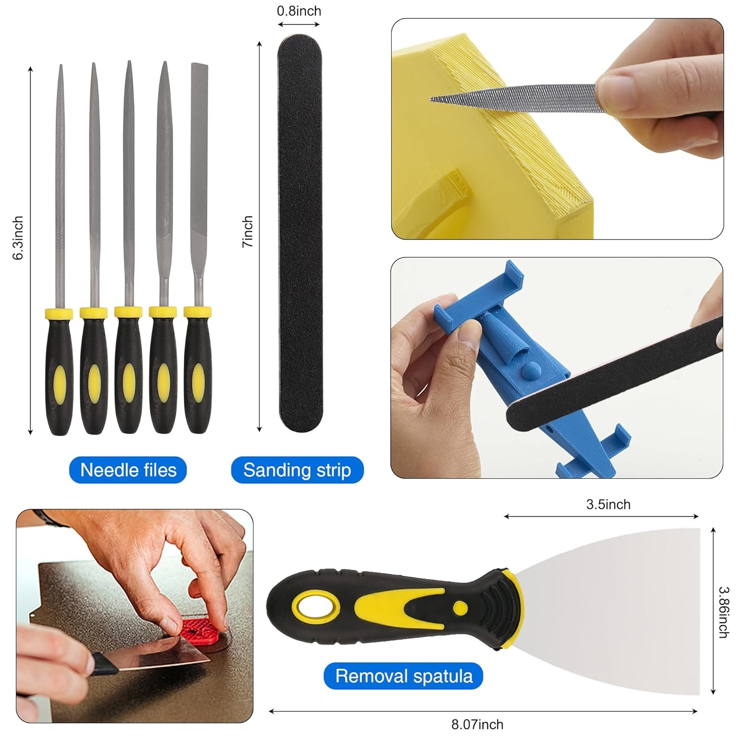 Nabor instrumentov-76-predmetov-dlya postobrabotki modelej dlya 3D printera1