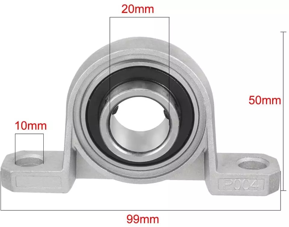 Стационарный подшипниковый узел KP004 (20 мм)-2