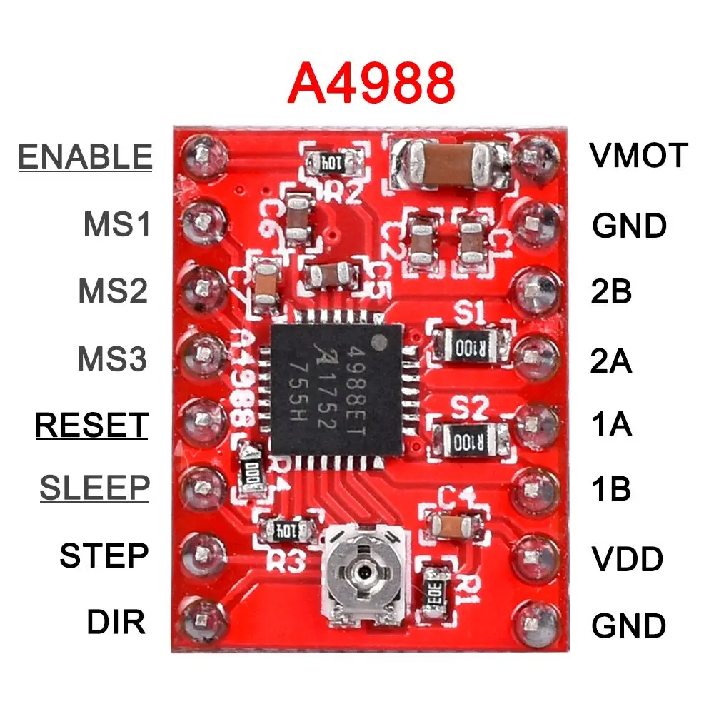 Драйвер шагового двигателя A4988 Драйвер шагового двигателя A4988